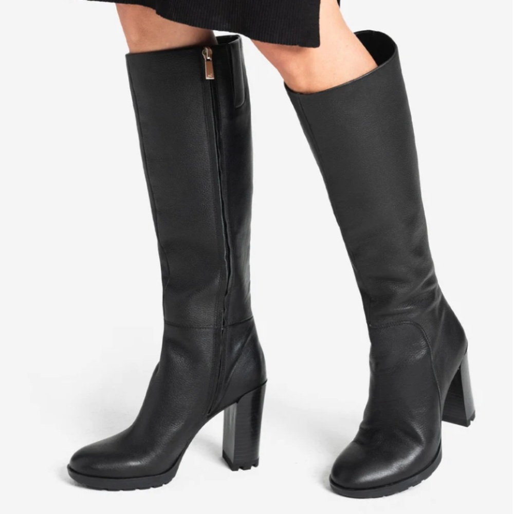 Kenneth Cole Leather Knee High Boots